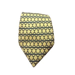 Hermès 100% Silk Tie – Equestrian Print – Luxury Designer Necktie